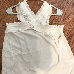 J. Crew Size 6 Criss Cross Ruffle Tank Blouse
